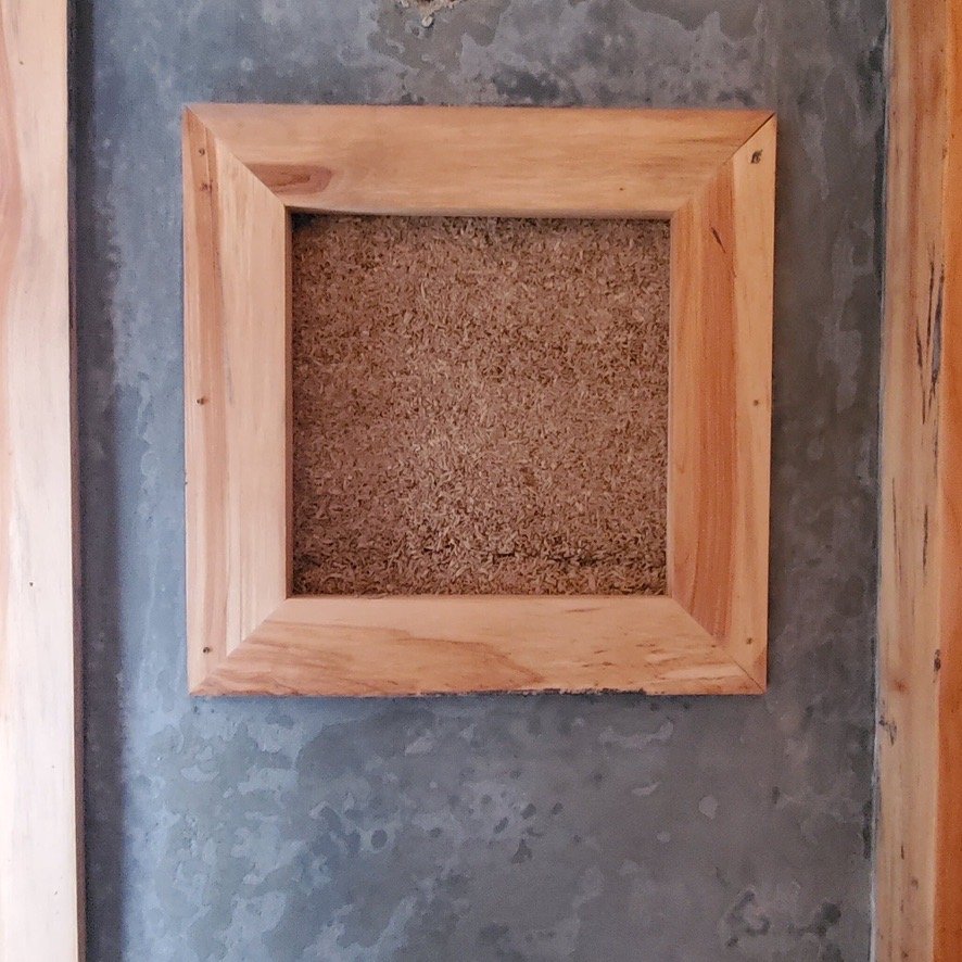 Hemp and cork insulation panel detail